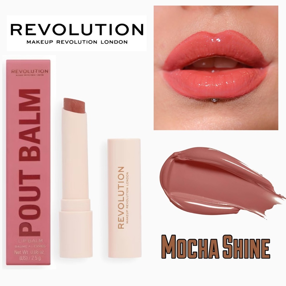 Mocha Shine • Makeup Revolution Pout Balm • New in Box 0.08oz